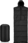Macarrie Winter Wearable Sleeping Bag for Adults with Hood 74 Inch Long 0 Degree Cold Weather Insulated Weather Sleeping Bag for Extreme Cold Camping Hiking Stadium