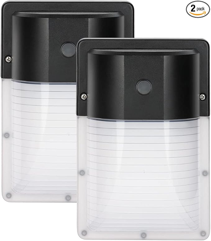 kadision LED Mini Wall Pack with Dusk to Dawn Photocell 13W 5000K 1430lm (100W Incandescent Equiv.) IP65 Waterproof Outdoor Lighting Fixture ETL Listed 2-Pack