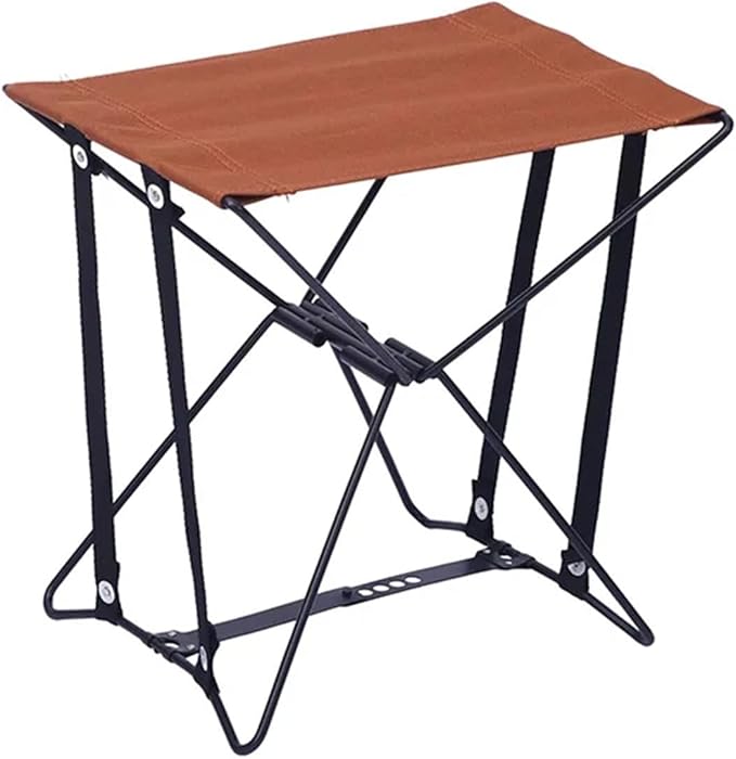 Lightweight Oxford Cloth Portable Folding Stool – Mini Outdoor Stool for Camping Travel Fishing &amp Queuing(Brown L)