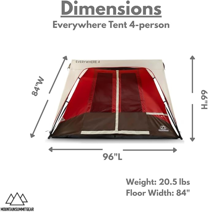 Rapid Series Quick Setup Camping Tent Integrated Steel Frame Family Tent Made with Waterproof 150d Fabric and 190d Fabric Rain Fly for Family Outdoor Camping