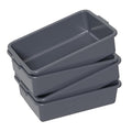 13 L Gray Commercial Bus Tubs Plastic Restaurant Bus Tub Tote Box 4 Packs