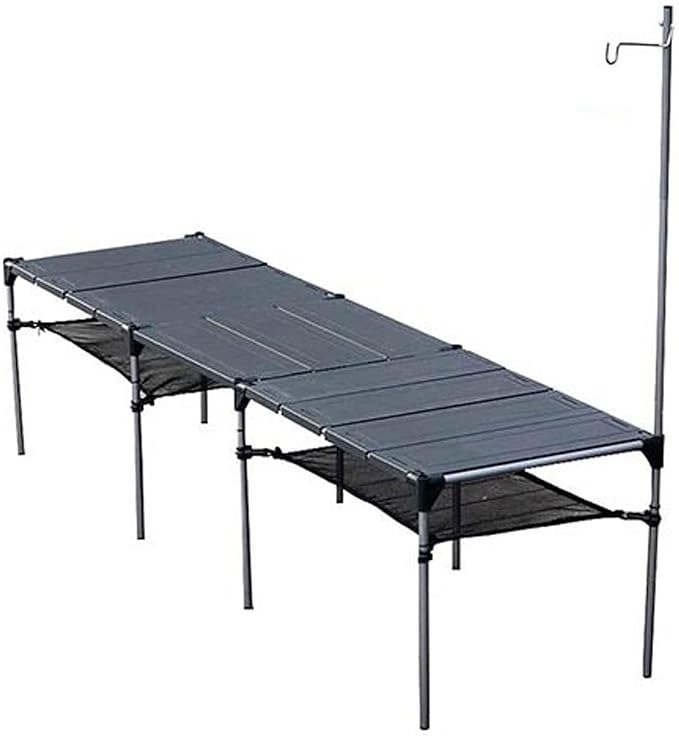 Portable Aluminum Alloy Folding Picnic Table for Outdoor Camping Lightweight and Rain Proof Detachable Design Ideal for Picnics Fishing and Beer Drinking Foldable camping table Wilderness cam