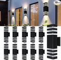 10Pack 15inch LED Square Up &amp Down Wall Lights14W Outdoor Wall Light 4000K Day White Aluminum Body Waterproof IP65 LED Exterior Light Fixtures Wall Mount for House Patio Garage Garden.