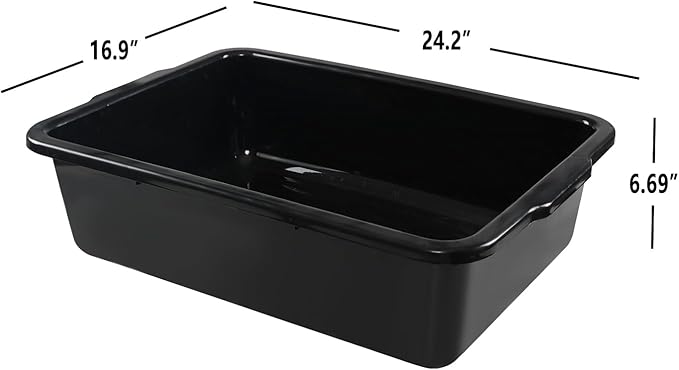 34 Liter Large Commercia Bus Tubs Plastic Bus Tray Boxes Set of 4