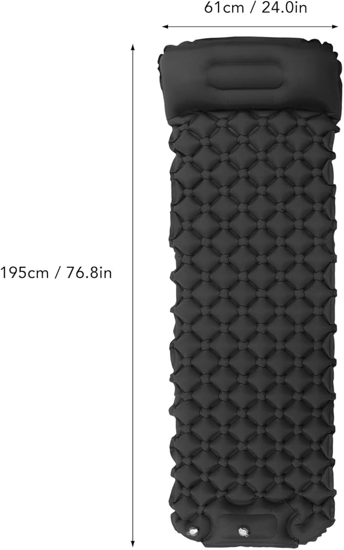 Topyond Inflatable Sleeping Mat Camping Sleeping Pad Ultralight Inflatable Sleeping Mat with Built in Pump Backpacking Camping Air Mattress for Camping