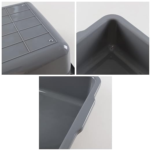4 Pack Commercial Bus Box 32 L Plastic Bus Tubs Gray