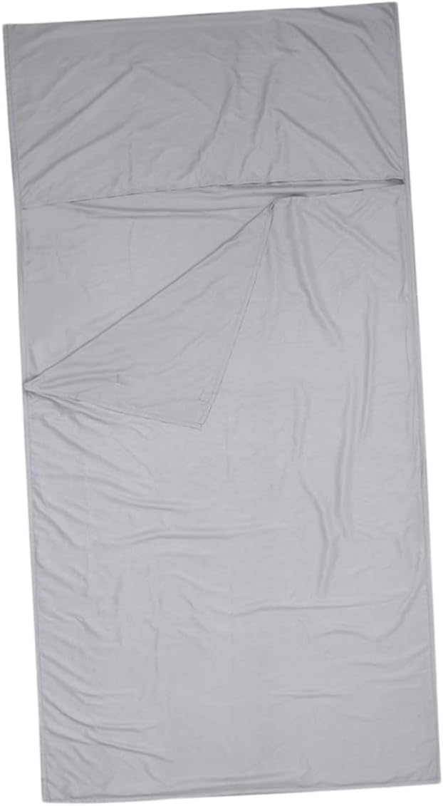 SUPVOX Portable Liner for Adults Lightweight Sleep Sack Travel Sheet Grey for Camping Hiking Hotels and Train Travel
