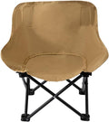 Foldable Outdoor Camping Chair with Padded Seat and Sturdy Frame – Portable Beach and Travel Chair – Lightweight Lawn Chair for Picnic Fishing Hiking Backyard Use (Khaki 17.72*17.72*26.77 IN)