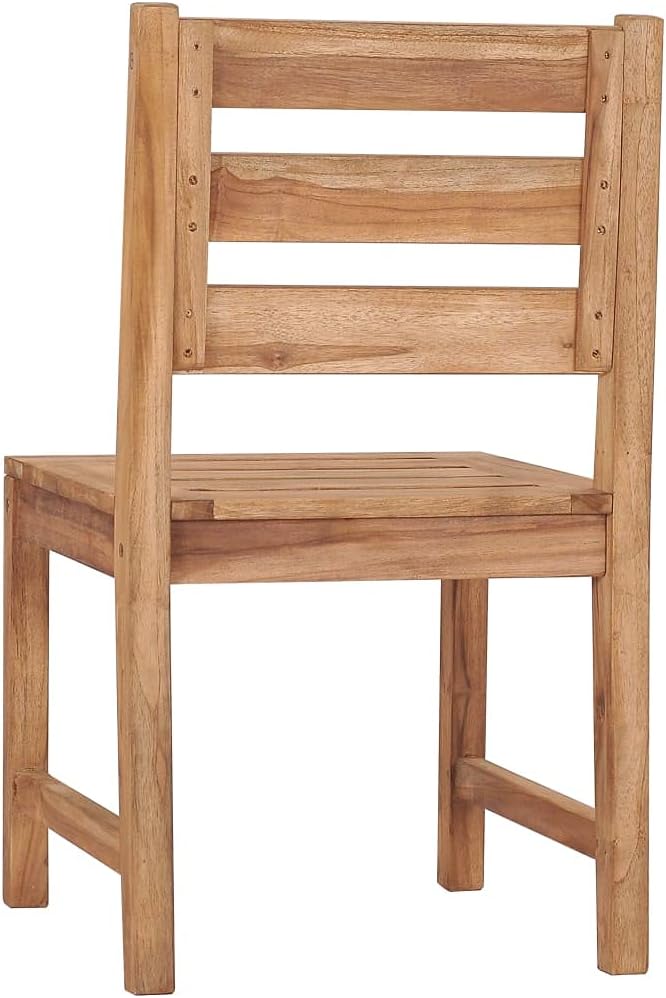 Patio Chairs Set of 2 Outdoor Furniture Teak Wood Lounge Chairs Outdoor Patio Chairs with Backrest Dining Chairs for Garden Patio Lawn Deck and Porch