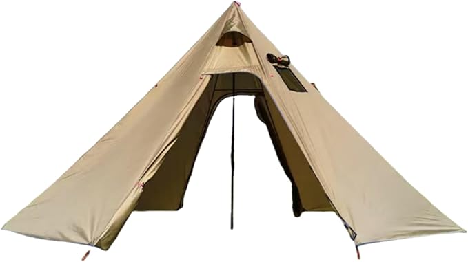 DANCHEL OUTDOOR Backpacking Hot Tent with Stove Jack 4 Season Lightweight Tipi Tent for 2/4/6 Person Winter Camping Hunting 10.5FT-16.4FT
