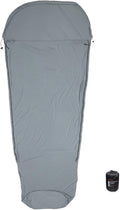 BROWINT Thermolite Sleeping Bag Liner with Zippers for Cold Weather Lightweight Mummy with Hood &amp Rectangular Sleep Sack for Adult Adds Warmth Thermal Travel Liner All Season