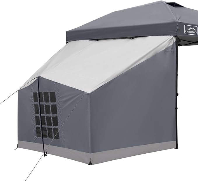 KAMPKEEPER Canopy Side Tent Camping Canopy Tent for 10x10 Pop Up Canopies Cube Tents Gazebo Room Compatible with 10' Wide Canopies(Canopy Not Included)