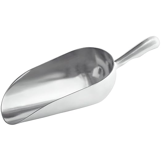 OCS Parts Aluminum 13.5-Inch Food and Ice Scoop | 58-Ounce | Professional Grade Scooper for Ice Flour Candy Sugar Rice Popcorn Coffee and Beans for Home or Commercial Kitchens
