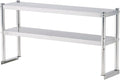 Stainless Steel Shelf 2 Tier Stainless Overshelf for Kitchen Prep Work Table 12 x 48 Inches Adjustable Commercial Steel Table OverShelf for Kitchen Restaurant Bar Utility Room Garage