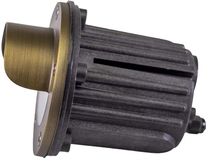 12V Brass In-Ground Well Light (Shielded Top) with 5W 2700K Warm White MR16 LED Bulb for Low Voltage Landscape Lighting of Outdoor Pathway Garden Shrubs Columns or Trees