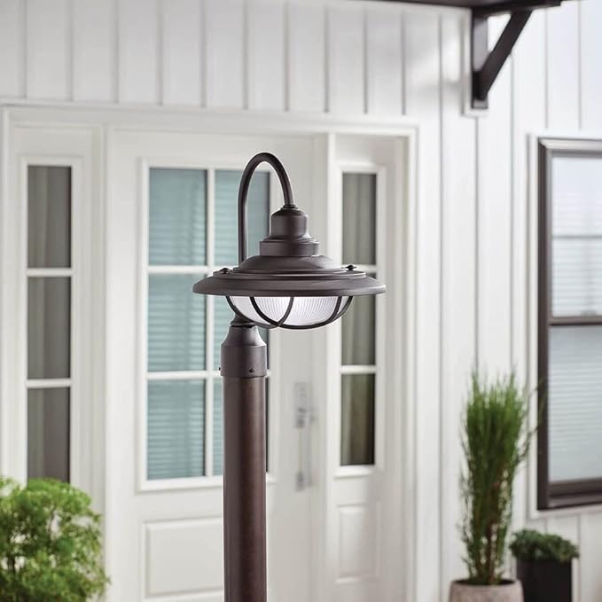 Kichler 49694BKT Harvest Ridge Outdoor Post Lantern in Textured Black
