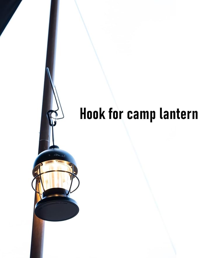iClimb Strong Elegant Alu. Tarp Poles Set of 2 Height Adjustable with Lantern Hook and Carry Bag Nature Color