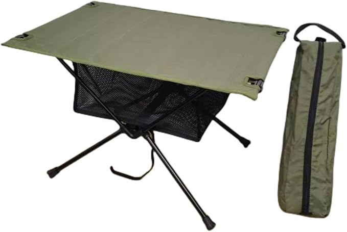 Portable Outdoor Side Table Folding Waterproofs Hiking Backpacking Fabric Metal Texture for Carrying Backpacking