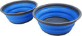 SAMMART 7.5L (1.98 Gallon) Collapsible Tub - Foldable Dish Tub - Portable Washing Basin - Space Saving Plastic Washtub (Grey/Blue (Set of 2))