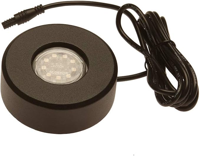 DEKOR Colored LED Puck Lights for Landscaping Uplights Paths Walkways Outdoor Low Voltage Lighting (Green)