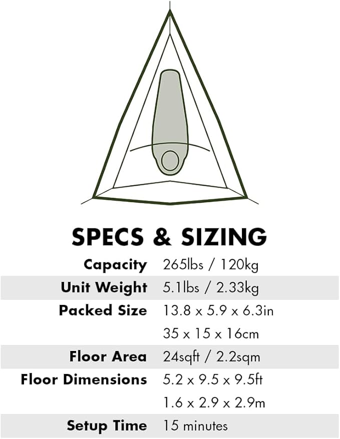 Tentsile UNA V3 Solo Tree Tent Hammock 1-Person Capacity Anti-Roll System Ratchet and Straps Included Portable Tree House Shelter Designed in The UK