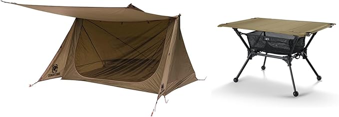 OneTigris Backwoods Bungalow Bushcraft Shelter 2.0 Dipper Camping Table