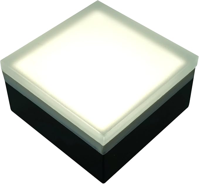 LUMENGY Paver Light 4x4 Inch (3.93x3.93) 5000K Daylight Glare-Free Brick Lighting for Driveways Walkways Pool Decks and Patios 12V Hardwired IP67 Waterproof Drive-Over Rated