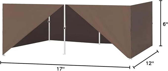 Eurmax USA Full Zippered Walls for 10x20 Easy Pop Up Canopy Tent4 Walls ONLY(Cocoa)