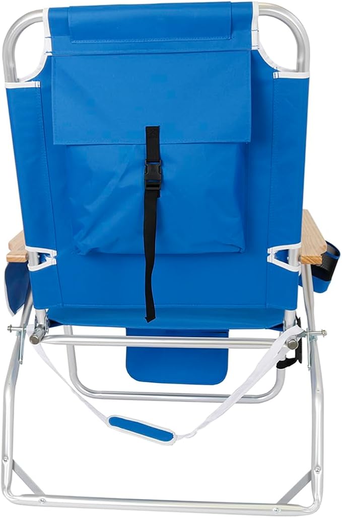 Big Jumbo 500 lbs XL Wide Heavy Duty Beach Chair for Big &amp Tall Adults Aluminum Tubing - 4 Reclining Positions
