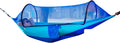 Double Camping Hammock with Mosquito Net and Carry Bag Mesh Material Green (Sky Blue Combined with Dark Blue)