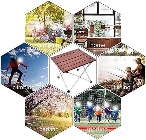 Portable Folding Camping Table Aluminum Outdoor Dinner Hiking Traveling Desk Ultraing-Light Table