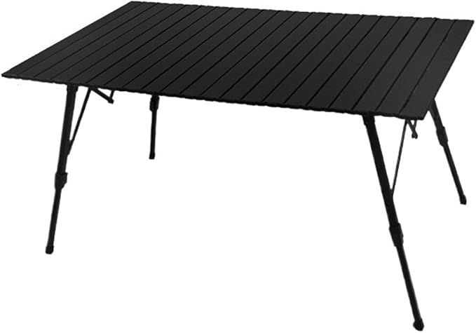 Outdoor Folding Table Wood Grain Aluminum Alloy Egg Roll Large Lifting Portable Camping Plate