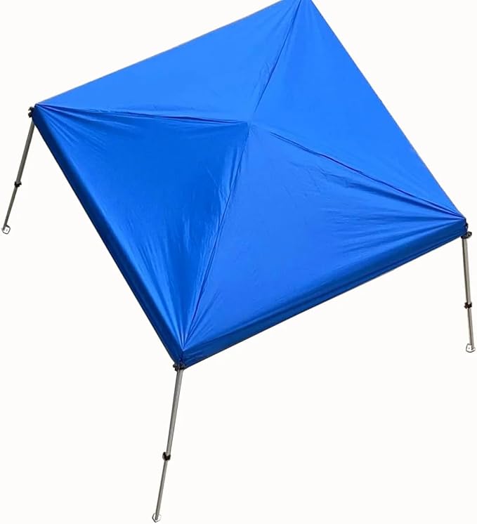 10' x 10' Instant Slant Leg Pop up Canopy Replacement Top Blue Polyester 50+ UV Protection 96 L x 96 W