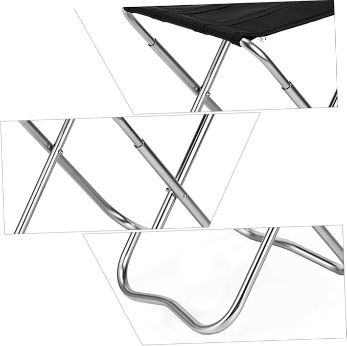 Sturdy Camping Stool Rod Holder Aluminum Alloy Fishing Chair for Outdoor Activities