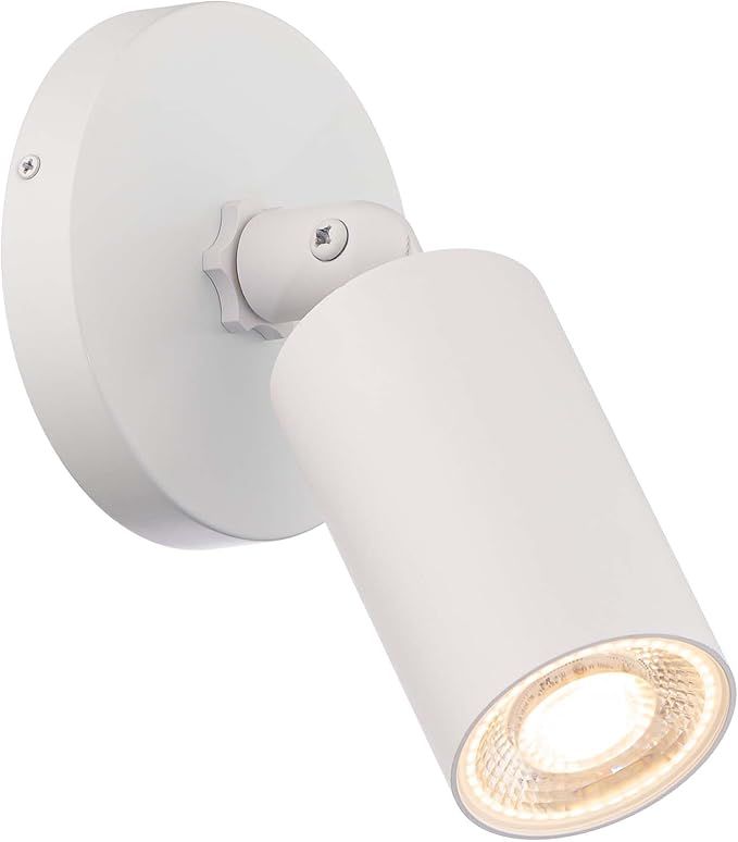 Cylinder LED Single Adjustable Indoor or Outdoor Wall Light 3000K in White
