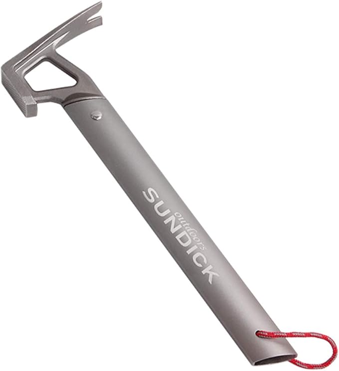 Lixada Camping Aluminum Tent Hammer Outdoor Camping Tent Hammer Stainless Steel Tent Nail Puller Tent Peg Accessory