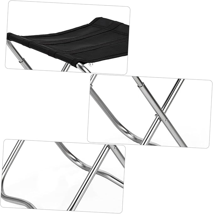 Alipis Folding Chair for Fishing Outdoor Camping Garden Beach Lightweight Aluminum Stool Portable