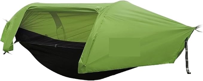 Compatible For Travel Mosquito Net Hammock Waterproof Outdoor Camping Hiking Integrated Tent(Green)
