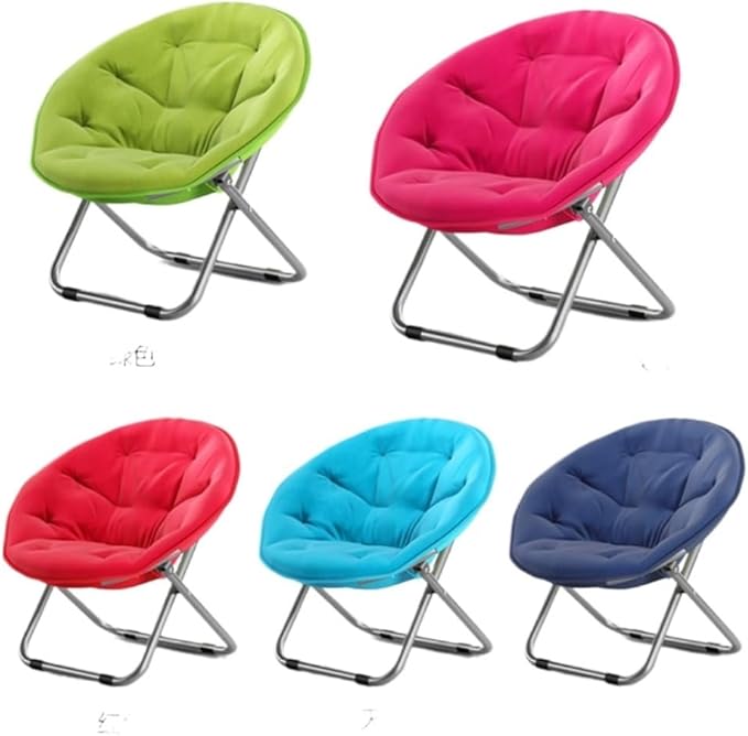 Comfortable Folding Moon Chair with Backrest - Adult Lazy Sofa for Leisure &amp Beach(Bright red)