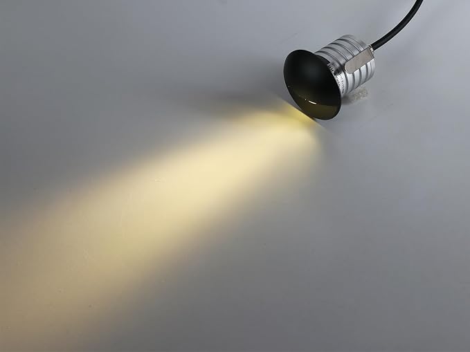 LED In-Ground Step Light- Half Moon Anti-Glare 3W 12V-24V DC Recessed Wall Lights IP67 Waterproof Buried Underground Outdoor Landscape LightingWarm White 3000K (6 Pack)