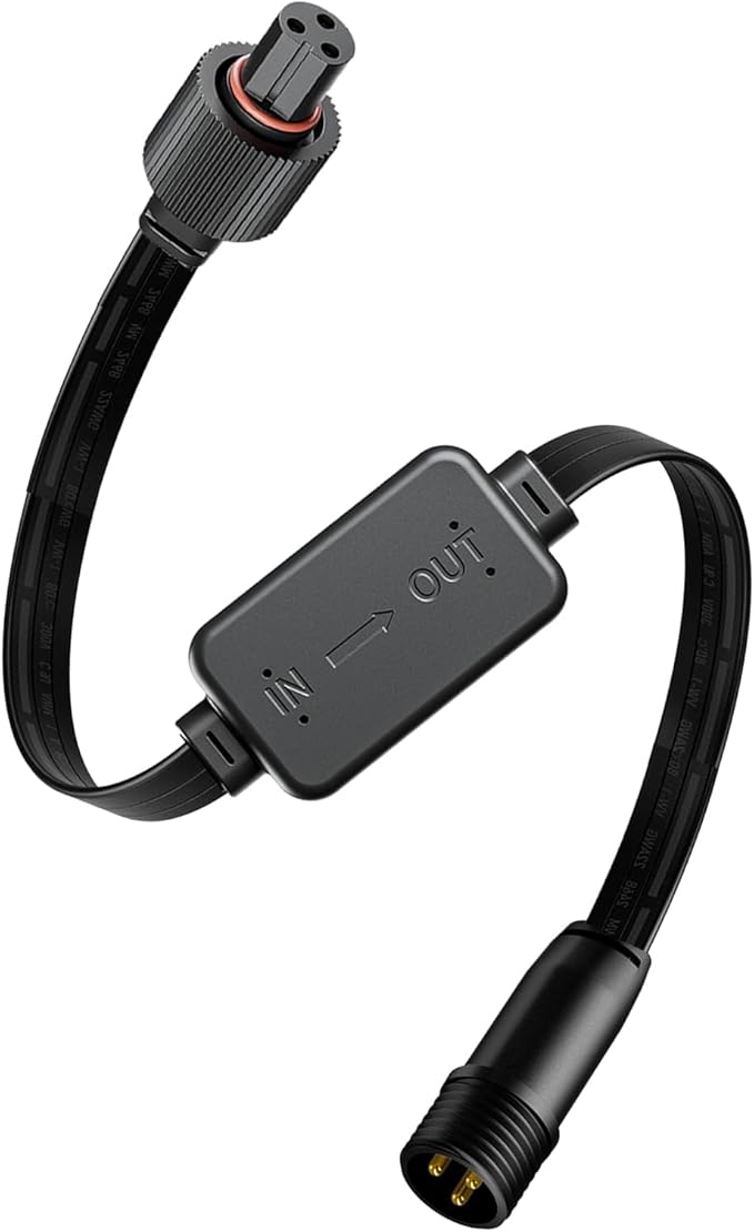 Driver Module Signal Booster Compatible with Govee Permanent Outdoor Light Pro Models H706A H706B and H706C Supporting Transmission Distances up to 200 feet. （Female to Male）