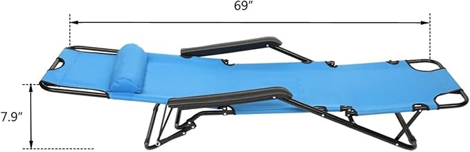 Portable Dual Purposes Extendable Folding Reclining Chair