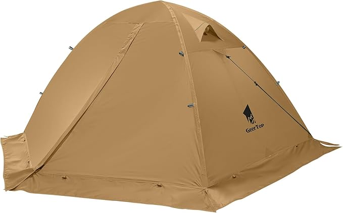 GEERTOP Ultralight 2 Person Backpacking Tent 4 Season Waterproof Camping Tent Double Layer Cold Weather Easy Set Up Tents for Family Camp Hiking Hunting Outdoor Mountaineering Travel