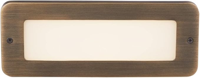 VOLT Cast Brass 12V 3W 2700K Warm White Thin Integrated LED Outdoor Step Light (20 Lumens) for Low Voltage Landscape Lighting