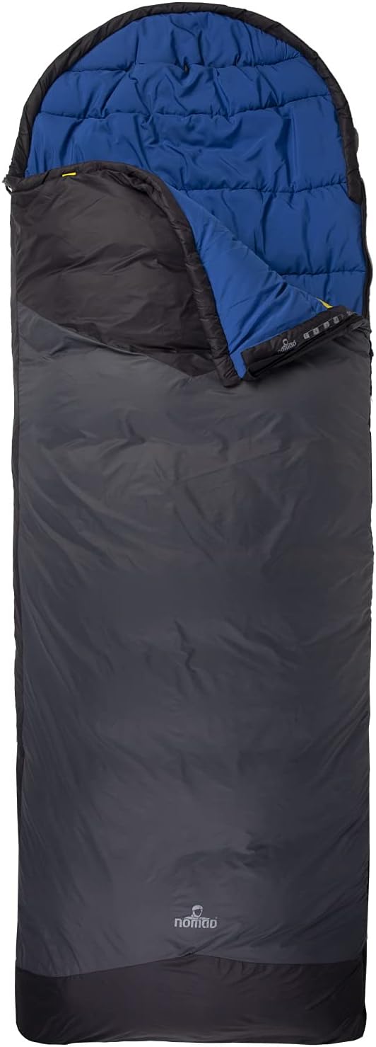NOMAD Tennant Creek Sleeping Bag for 3 Seasons Spring Summer and Autumn - Water-Resistant Sleep Sack with Compression Stuffsack and Storage Bag for Campers and Backpackers (Phantom)