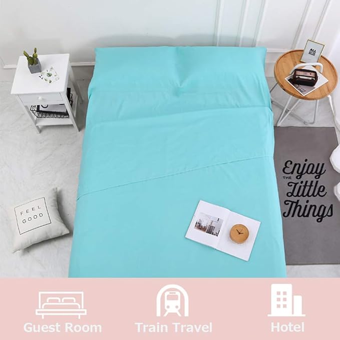 Sleeping Bag Liner Lightweight Portable Soft Travel and Camping Sheet with Compact and Carry Bag for Travel Hotel