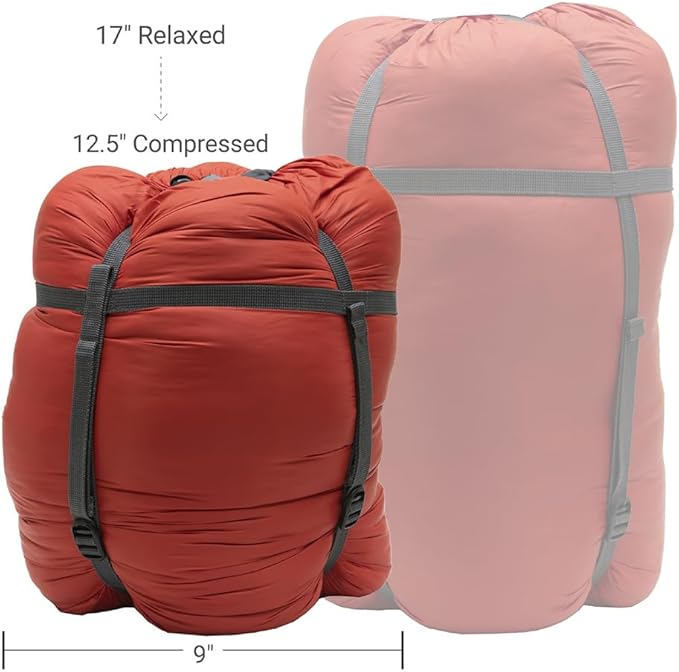 ALPS Mountaineering Zenith 0° Sleeping Bag – Lightweight Down Mummy Sleeping Bag with Hydrophobic Down Insulation Draft Collar &amp Compression Sack for Cold Weather Camping and Backpacking