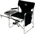 Oasis Premium Director Fishing Chair with Rod Holder - Folding Aluminum Chair