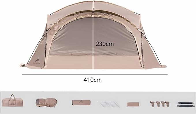 Mountainhiker Dome Tent for 5-10 People 4-Season Waterproof Camping Tent with UV Protection Chimney Hole Easy Setup Lightweight Outdoor Shelter for Family &amp Group Camping