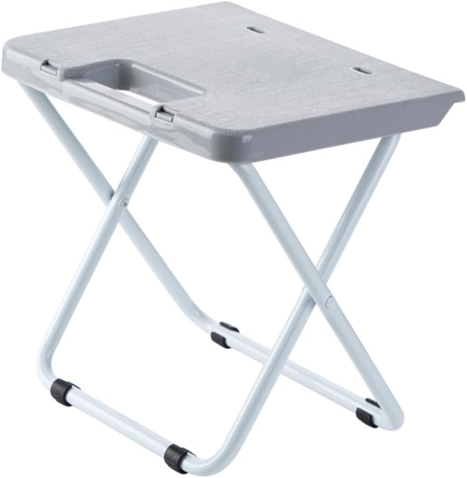 Yardwe Portable Folding Stool Lightweight Collapsible Chair for Camping Fishing and Outdoor Activities Heightened Design Easy to Carry Grey